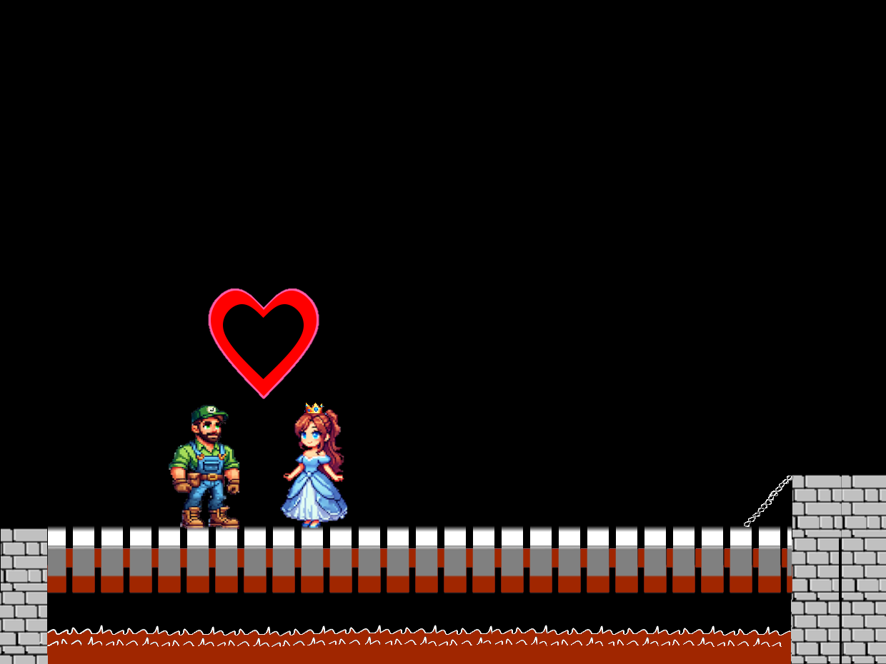 A man and a woman are standing next to each other in a video game.