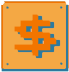 It looks like a pixel art $ block.