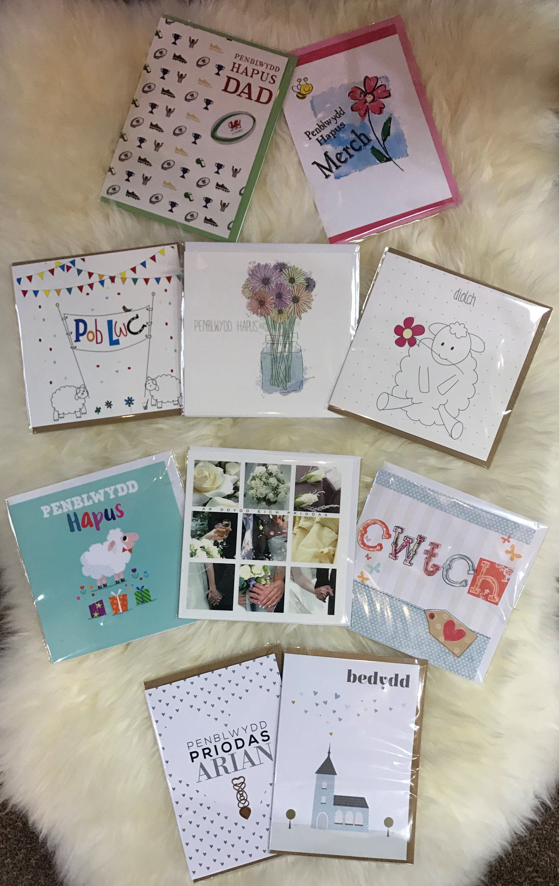 Welsh Cards, Diolch, Priodas, Longyfarchaidau