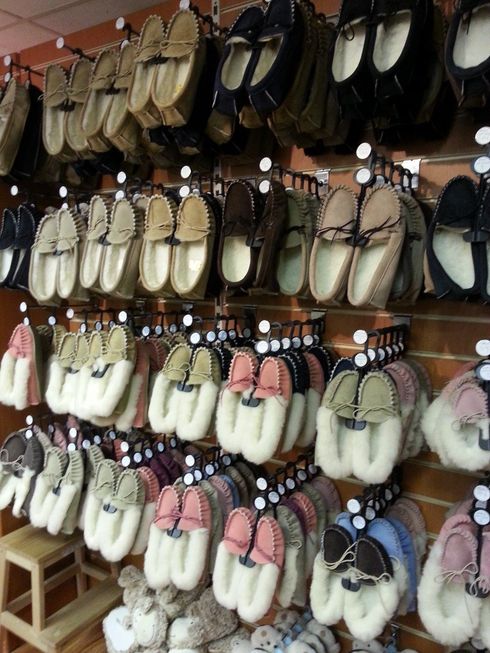 Sheepskin slippers, handbags, Haverfordwest