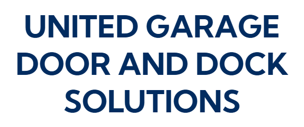 The logo for united garage door and dock solutions.