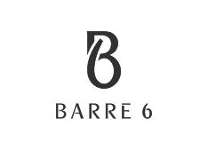 Logo for Barre 6, featuring a stylized 