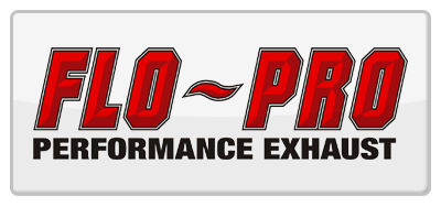 Flo-Pro Performance Exhaust logo in red and black on a white background.