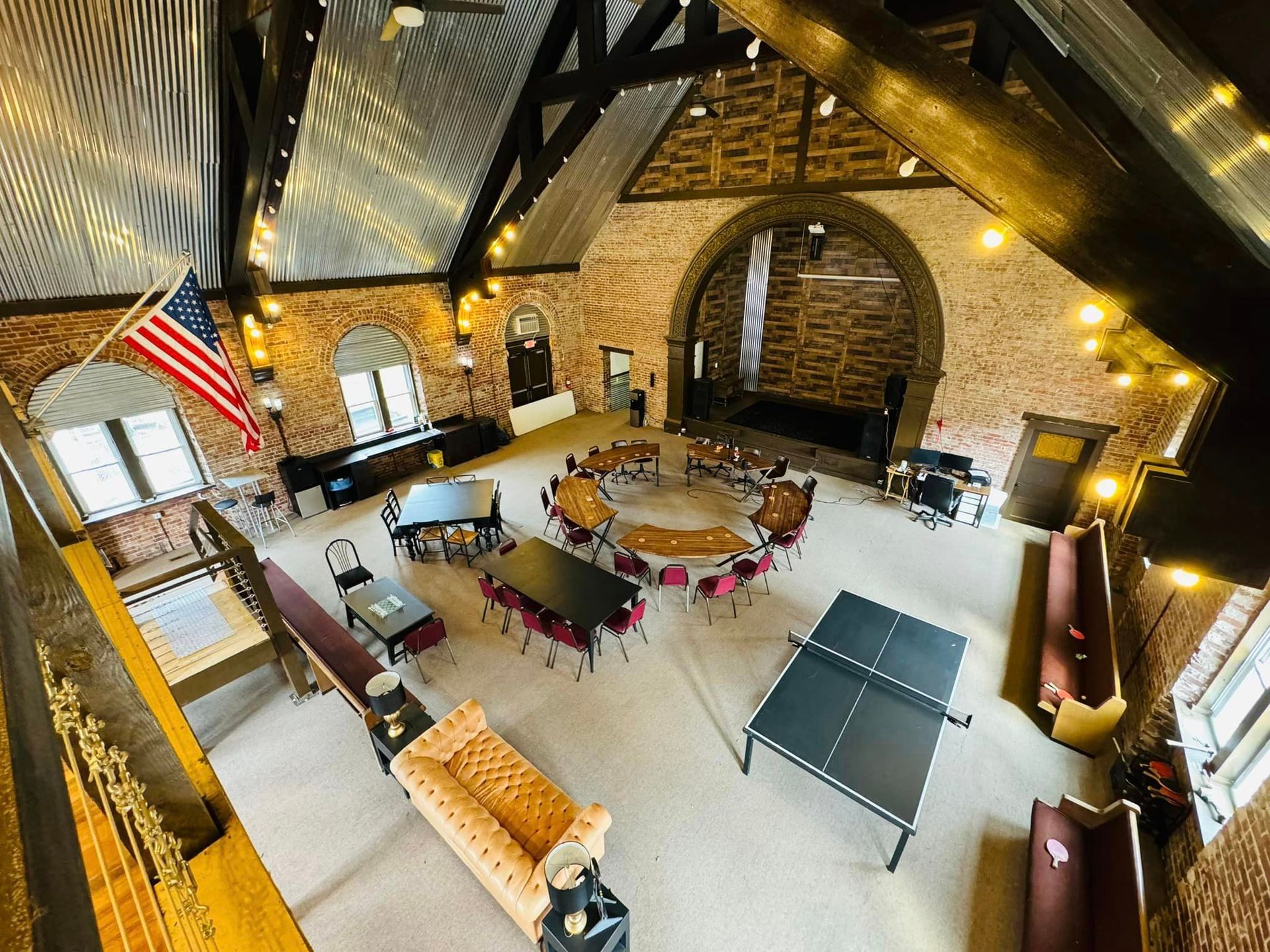 Interior of THE VENUE in Millvale, PA – premier event space near me for weddings, corporate events, and private parties