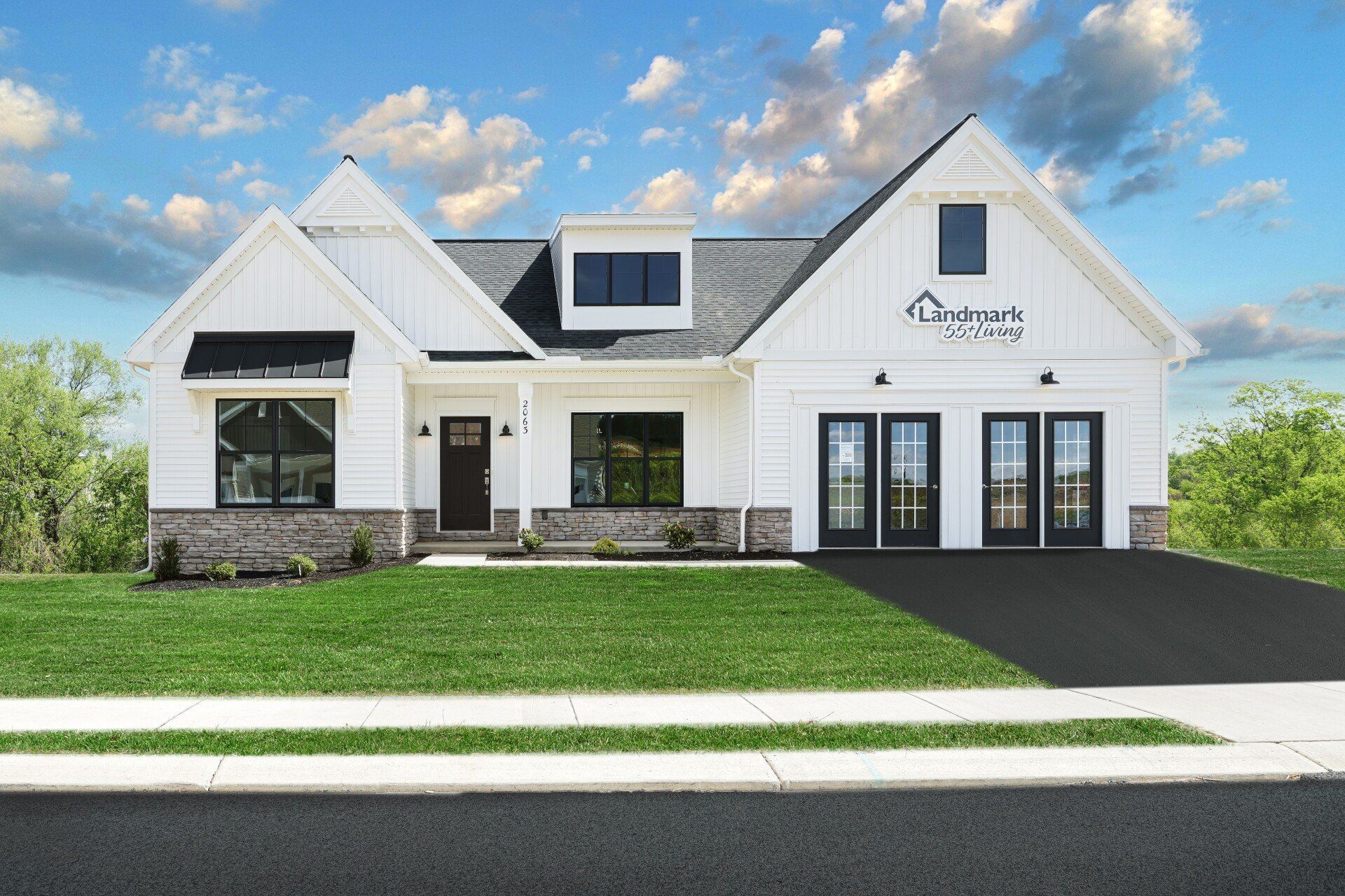 Exterior of the Northfield model home at Cortland Park