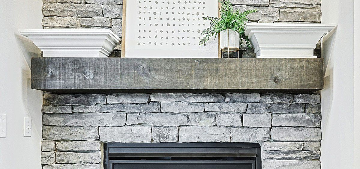 Fireplace and Mantel in New Home
