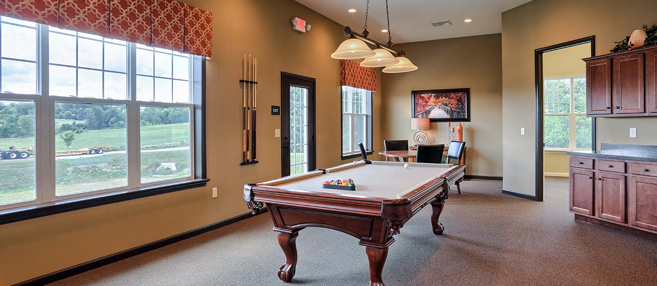 community clubhouse pool table