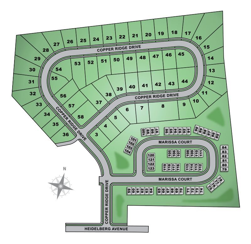 New Home Community in Schaefferstown Lebanon County - Sitemap of the Community