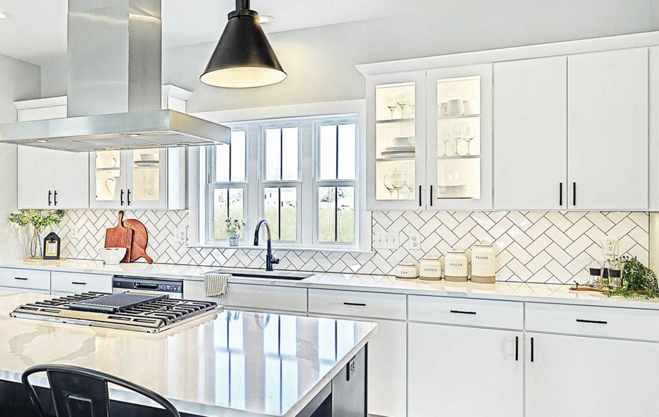 Presley Kitchen with white subway tile in Wrights Landing