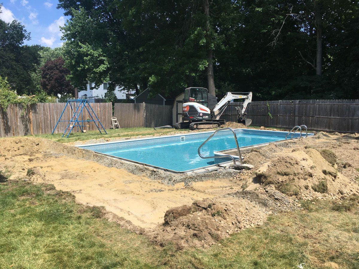 Swimming Pool Construction — Shrewsbury, MA — Maintenance Free Landscapes