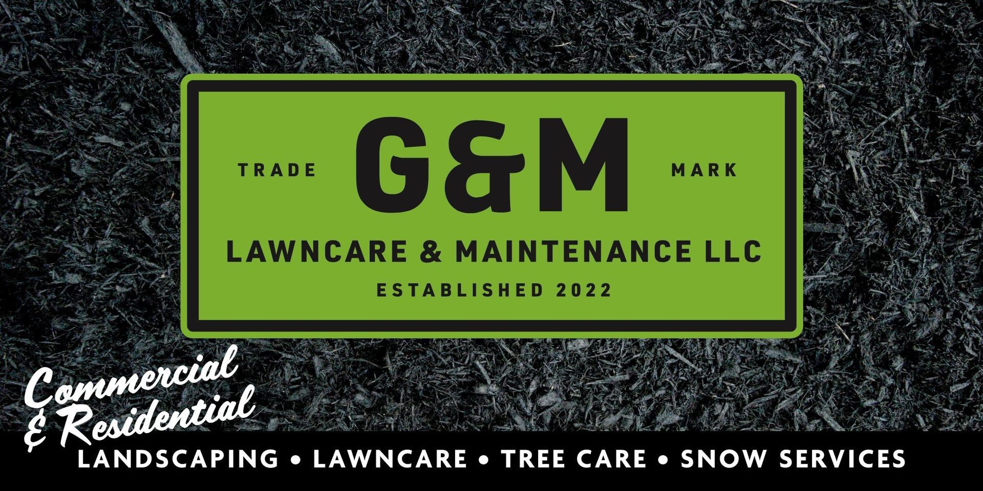 The logo for g & m lawncare and maintenance llc