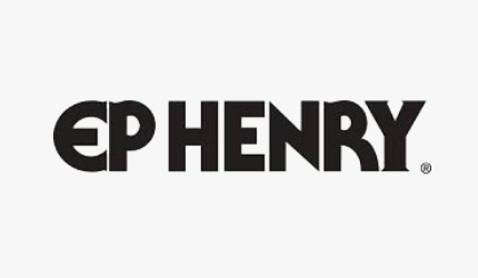 A black and white logo for ep henry on a white background.