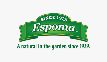 The logo for espoma is a natural in the garden since 1929.