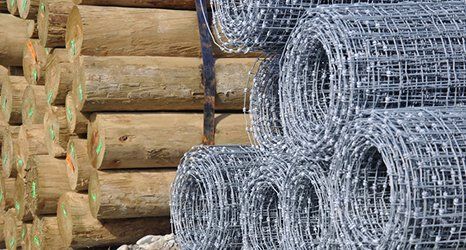 timber and wire fencing