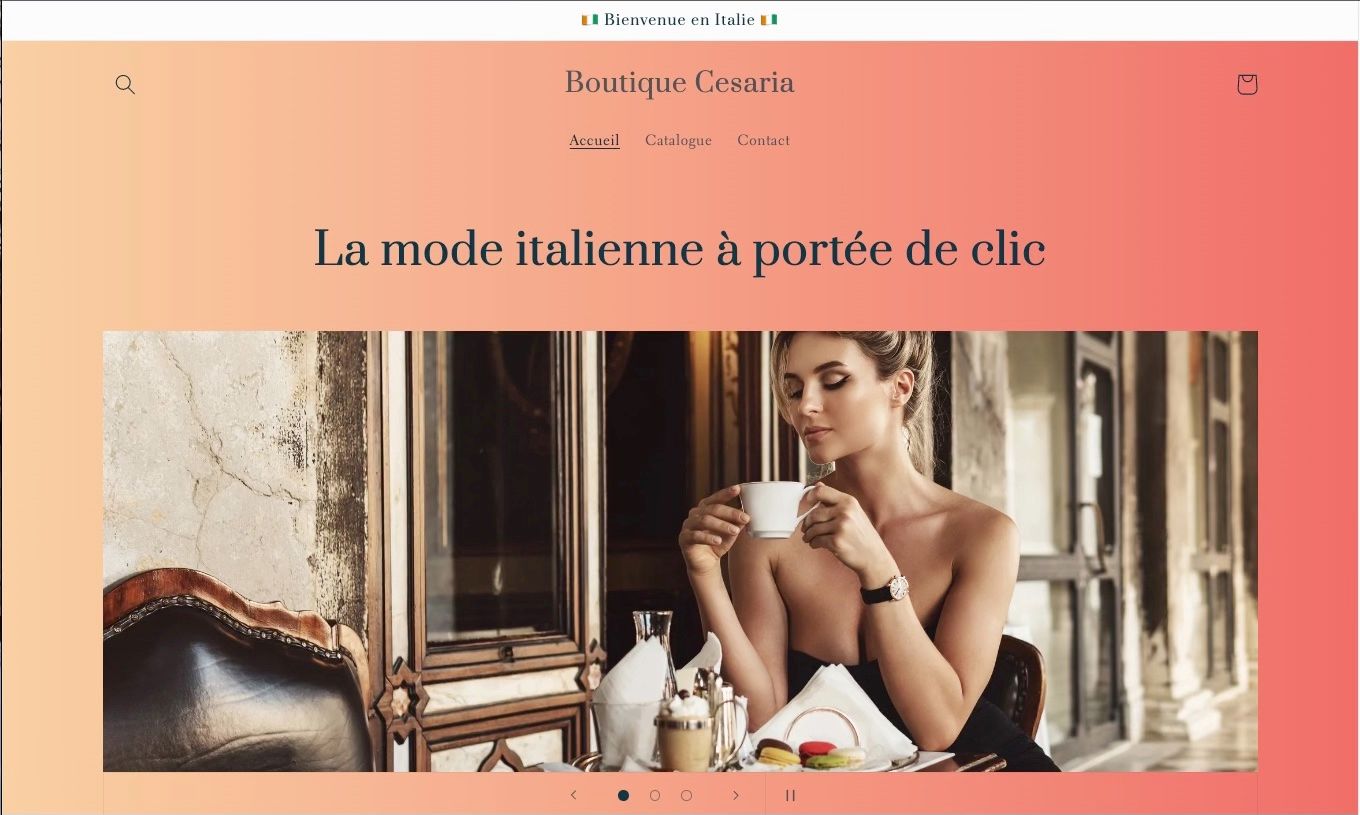 boutique césaria site ecommerce