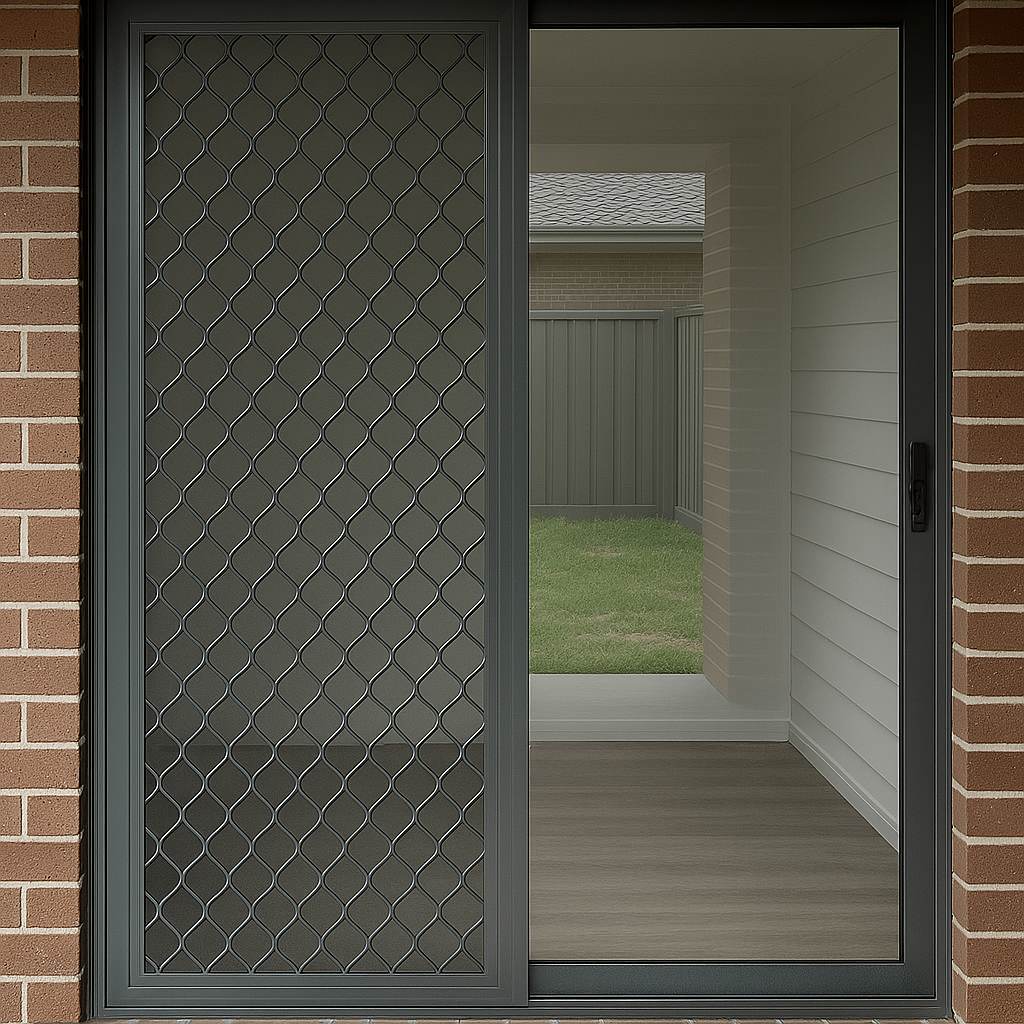 Diamond Grille Security Sliding Door