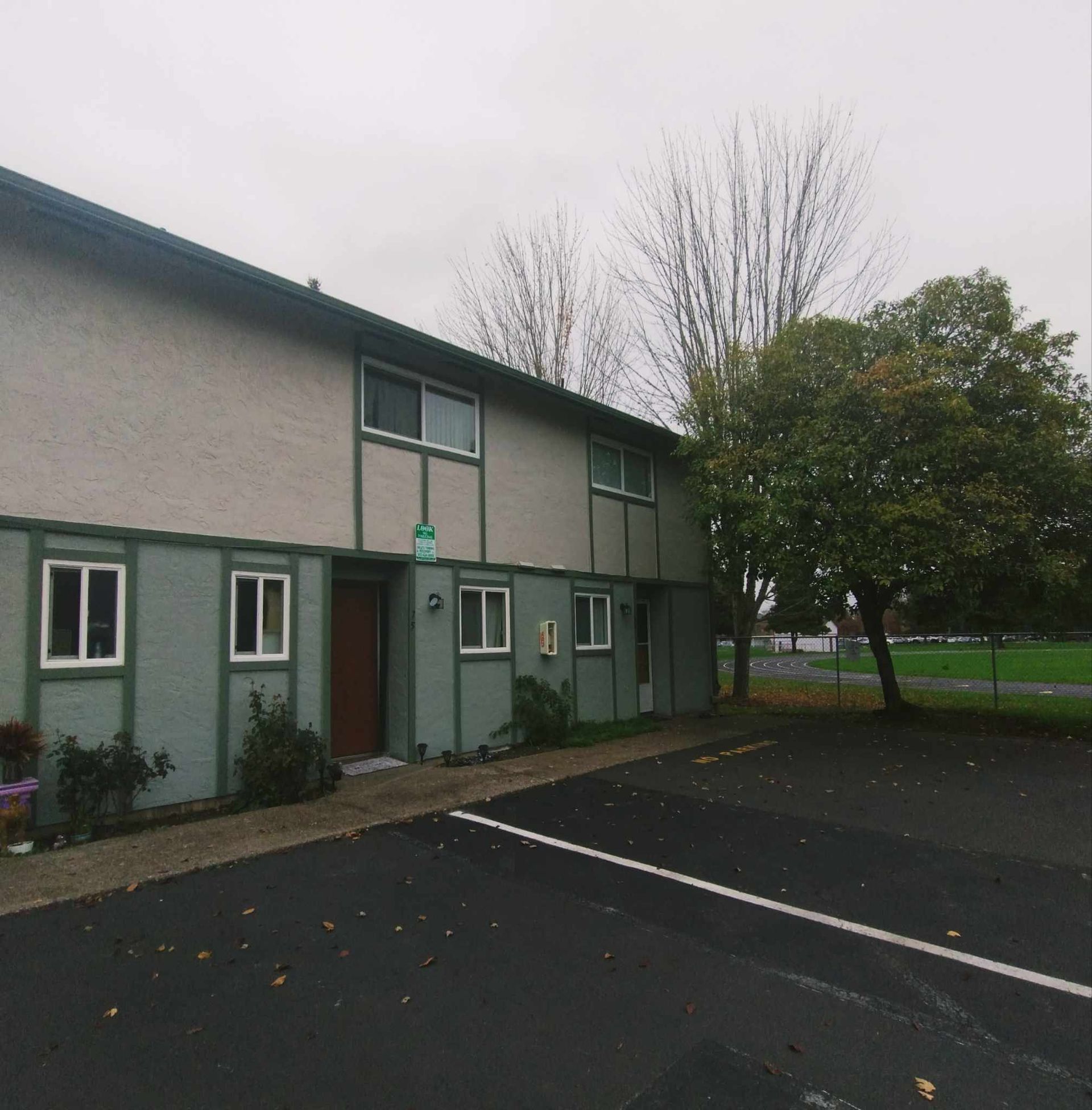 A building with a sign that says ' a ' on it