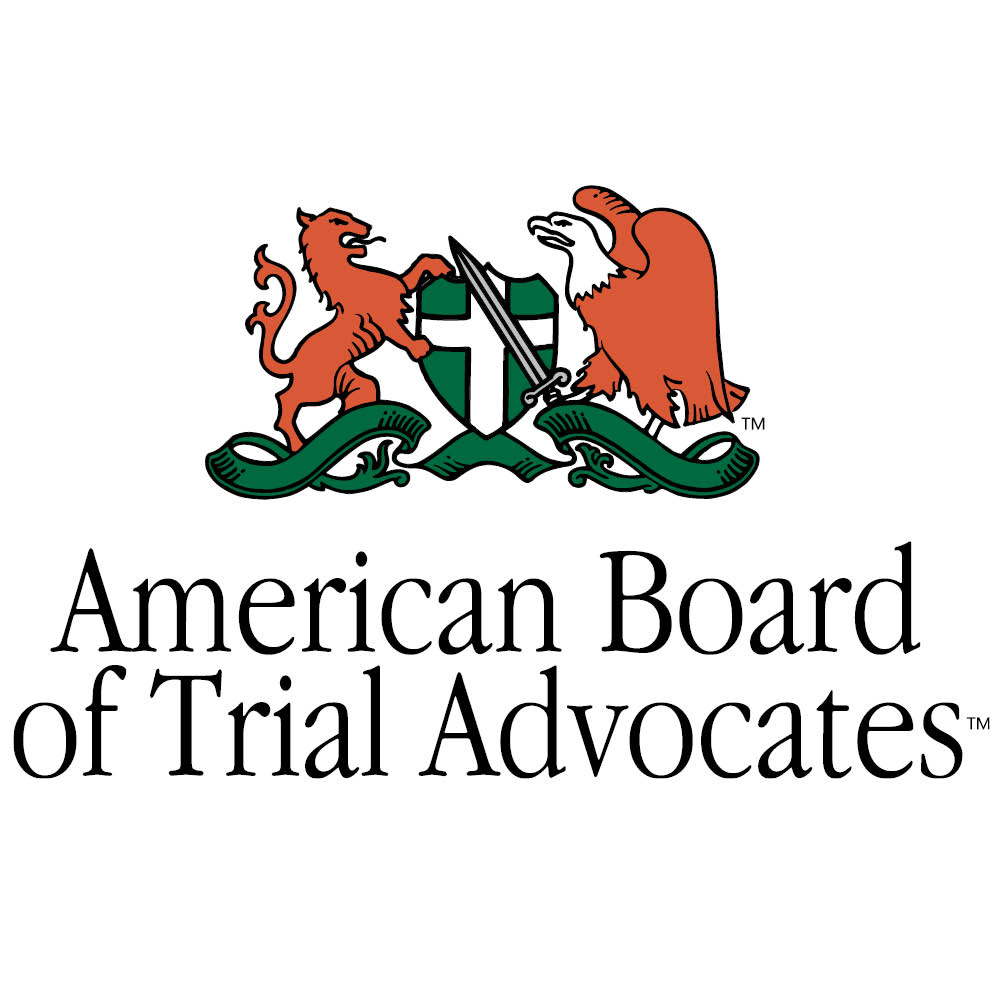The american board of trial advocates logo has a lion and eagle on it.