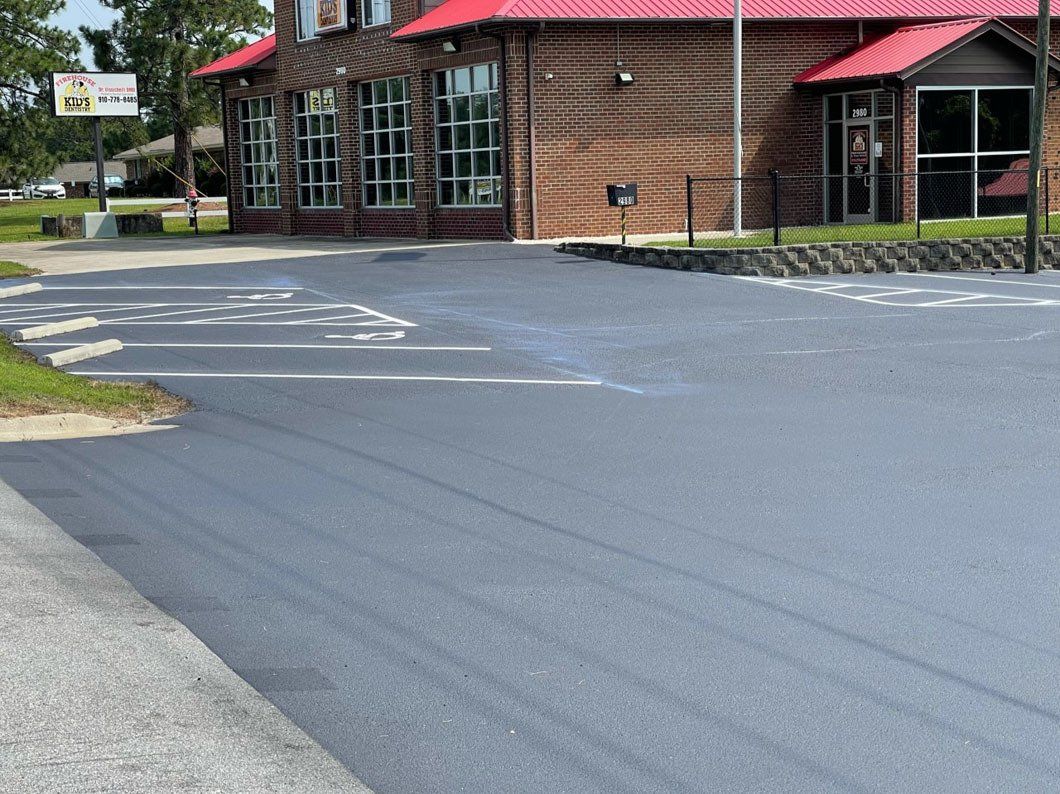 Asphalt Parking Lot With Markings