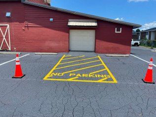 Yellow Paint On The Road