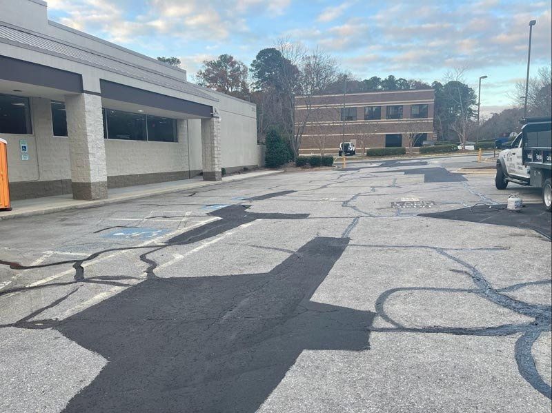 Asphalt Sealcoating On Commercial Property
