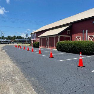 Road Markings Outside The Commercial Home