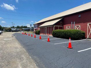 Road Markings Outside The Commercial Home
