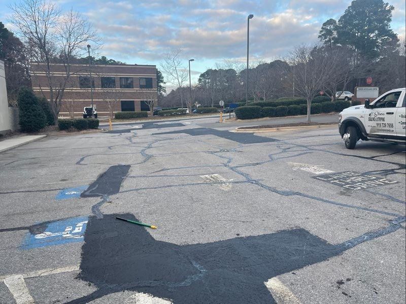 Seal Coating In Parking Lot