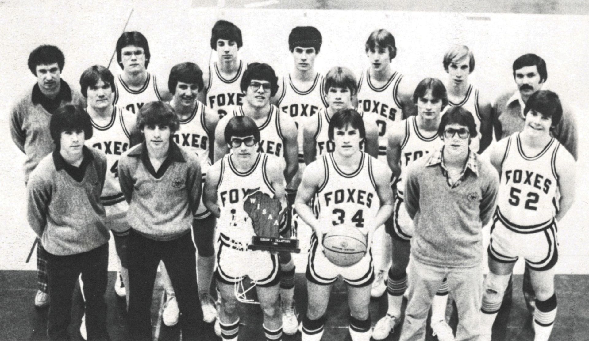 Boys basketball team and coaches