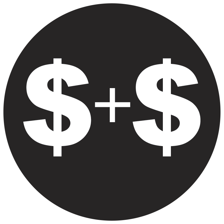Dollar sign with a plus sign with another dollar sign