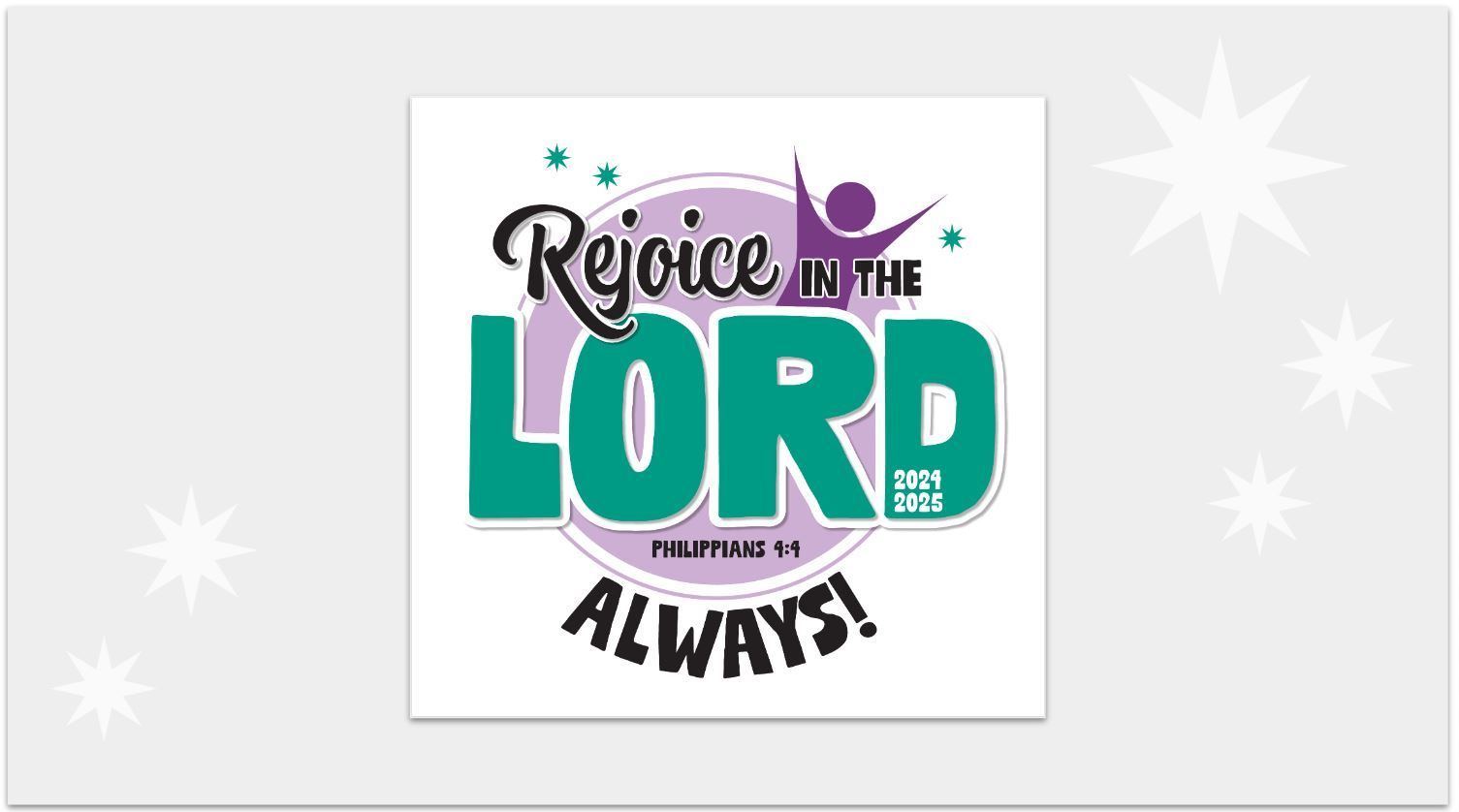 Theme logo for the new year - Rejoice in the LORD Always