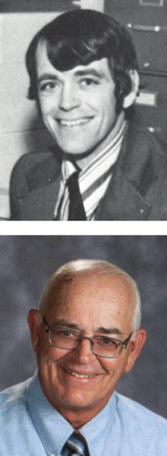 Two photos - Rev. Ron Gorske during his first year at FVL and his last year at FVL