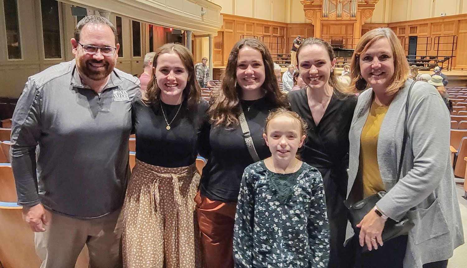 Alan Nolte and family in the Lawrence University Chapel