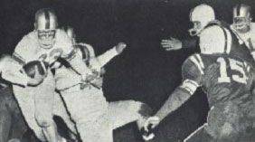 FVL football team during a game - running with the ball