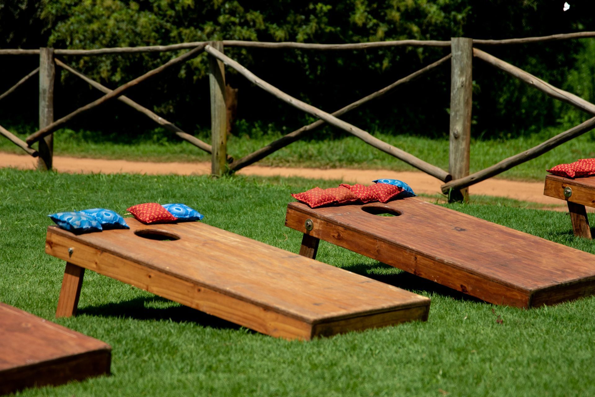 Cornhole games outside