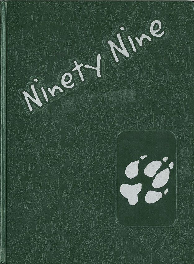 Head shots of the ten new faculty and staff, each in circle frames, on a faded background image of the school.