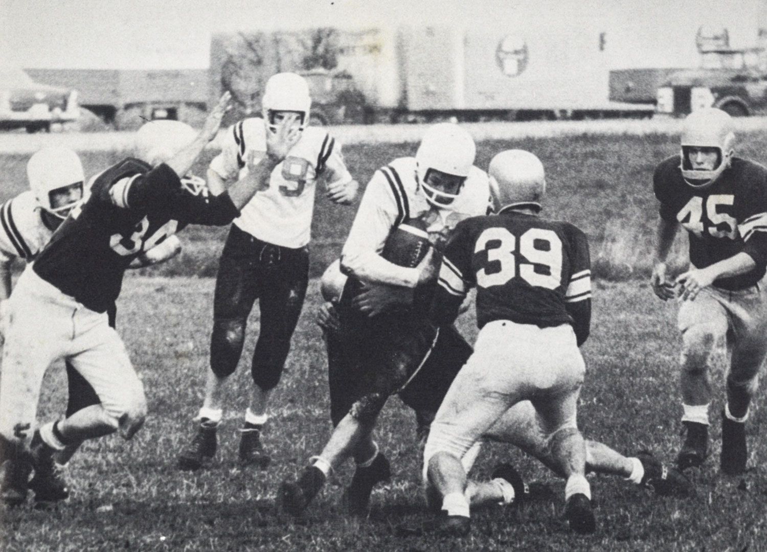 Football game action shot