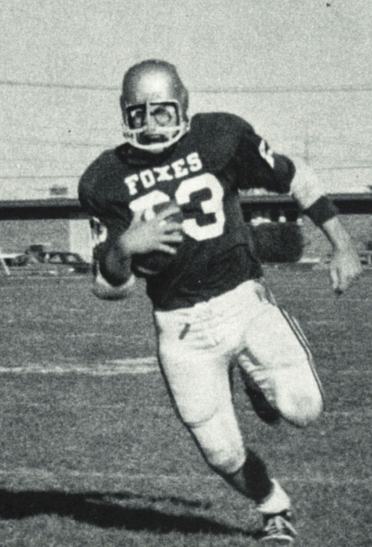 Football player running with the ball