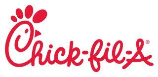 A chick-fil-a logo with a chicken on it