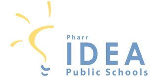 A logo for pharr idea public schools with a light bulb