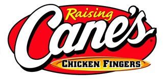The logo for raising cane 's chicken fingers