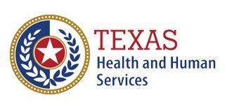 The logo for the texas health and human services