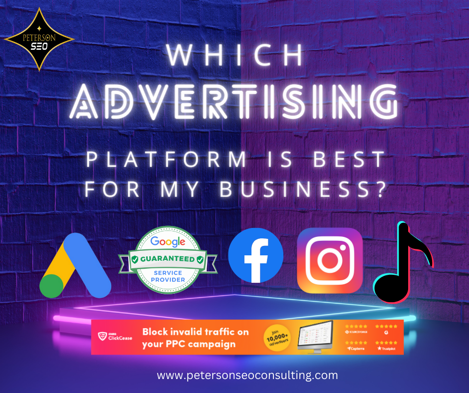 Blog article on which advertising platform is best for your business