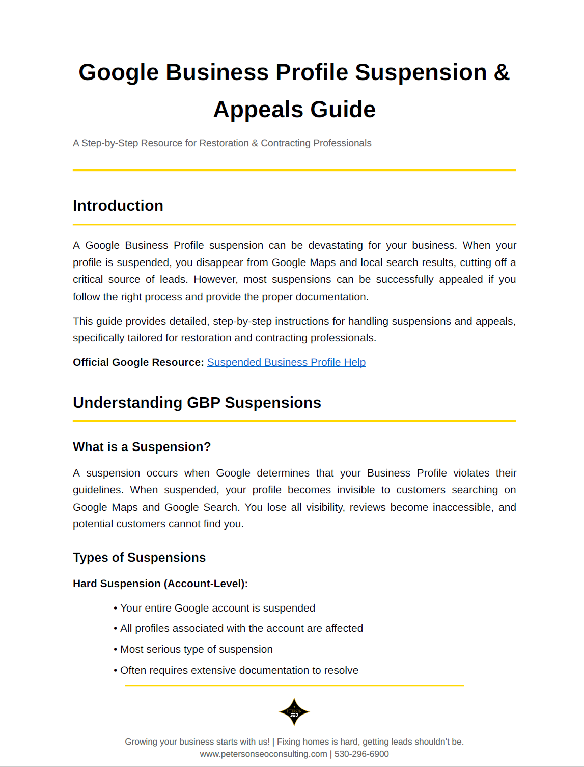 GBP Suspension Appeals Guide Photo