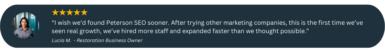 Peterson SEO 5 star review