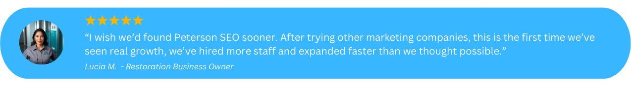 Peterson SEO 5 star review
