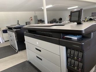 Large format printer for blueprinting