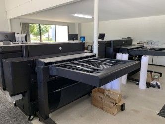 Large format printer for blueprinting