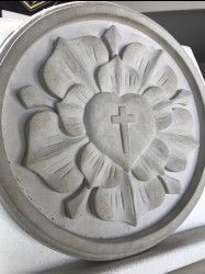 Industrial Foam heart/flower with cross inside