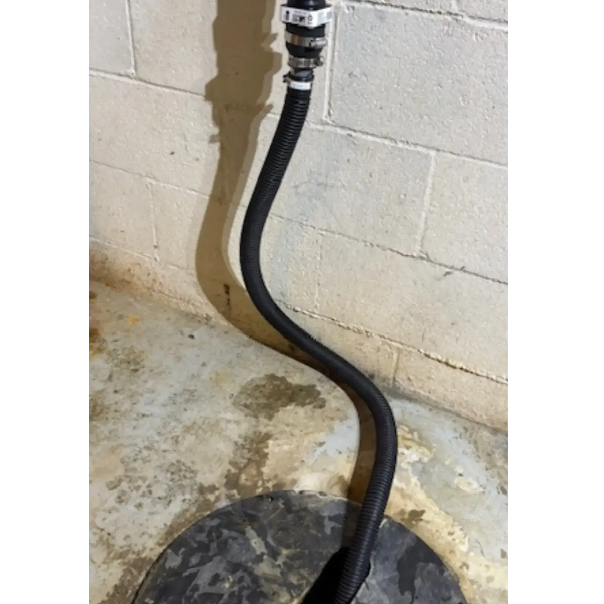 Breaking through the pipes. Clog pipe cleaning
